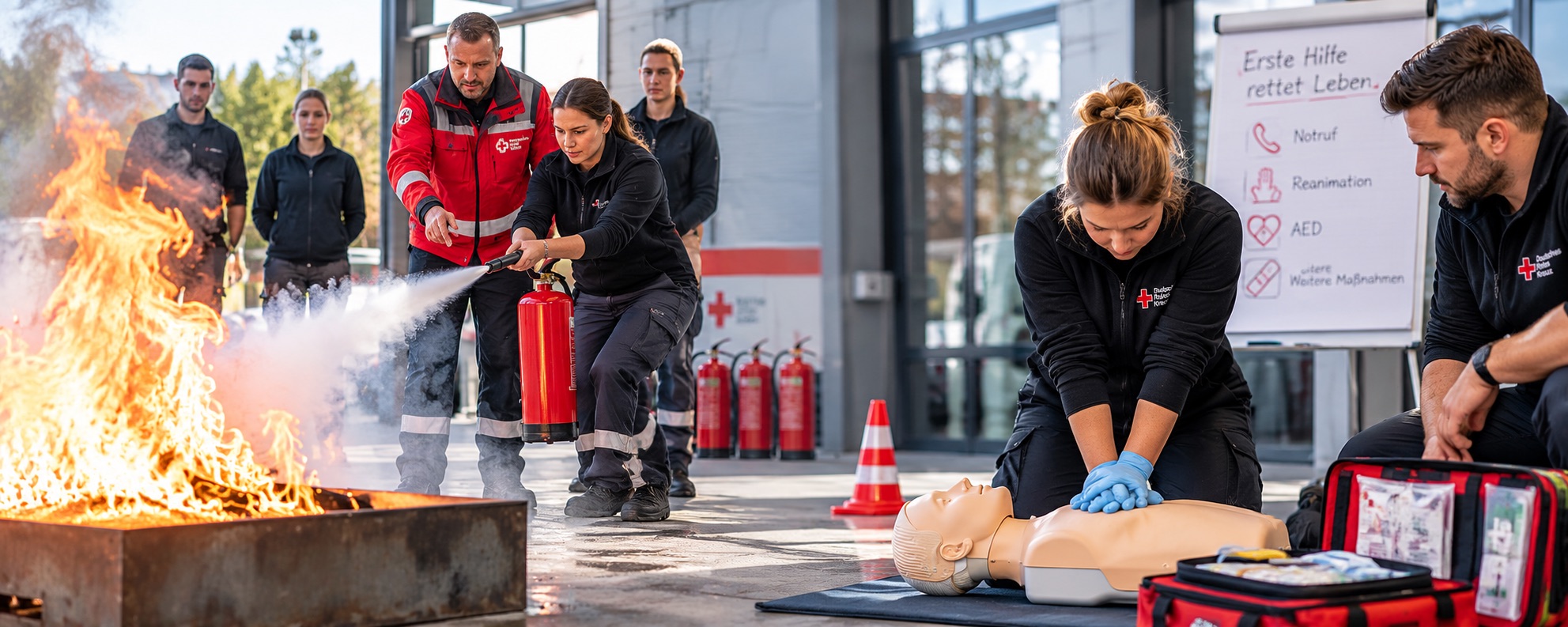 Erste-Hilfe- und Brandschutz-Ausbildung beim DRK in Verden